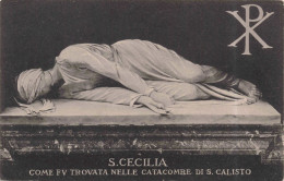 ARTS - Sculpture - S.Secilia - Comment Le FV A été Trouvé Dans Les Catacombes De St. Calistus - Carte Postale Ancienne - Sculpturen