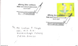 Tamilnadu Cricket Association, First Day Postmark On Genuinely Mailed Cover, 2007-LPS2 - Cricket