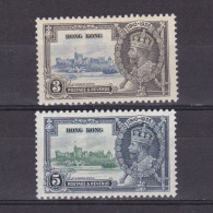 HONG KONG 1935, SG# 133-134, Silver Jubilee, Part Set, KGV, MNH - Nuovi