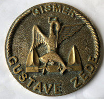 Bateau Marine Nationale - Gismer Gustave ZEDE Sous Marin - Tape De Bouche En Bronze - Pélican Poisson Ancre - Boten