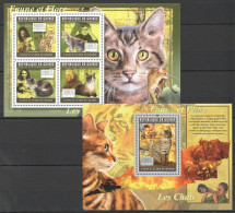 Bc158 2011 Guinea Faune & Flore Fauna Pets Cats Les Chats Kb+Bl Mnh - Chats Domestiques