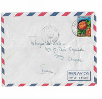 POLYNESIE FRANCAISE N° 15 Sur Lettre PAR AVION PAPEETE RP Pour RODEZ 22 4 1964 - Covers & Documents