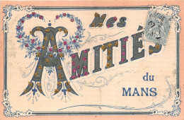 72-LE-MANS- MES AMITIES DU MANS- CARTE A PAILLETTES - Le Mans