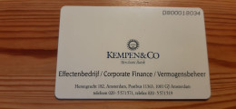 Phonecard Netherlands - Kempen & Co 6.000 Ex. - Privé