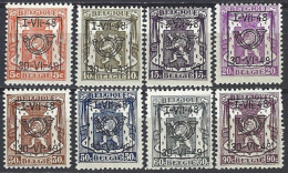 (BL46)   PRE 581/88 ,8 Valeurs  ** - Typo Precancels 1936-51 (Small Seal Of The State)