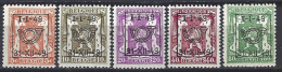 (BL47)   PRE 589/93 ,5 Valeurs  ** - Typo Precancels 1936-51 (Small Seal Of The State)