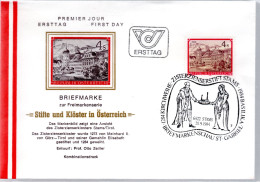 AUTRICHE / MONASTERE  / ENVELOPPE FDC DU TIMBRE MONASTERE CISTERSIEN DE STAMS/TIROL - Abbeys & Monasteries