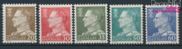 Dänemark 390y-392y,394y-395y (kompl.Ausg.) Floureszierendes Papier Postfrisch 1962 König Frederik IX (10174239 - Unused Stamps