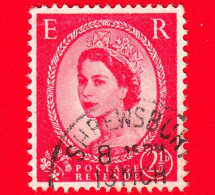 GB  UK GRAN BRETAGNA - Usato - 1954 - Regina Elisabetta II - Piante Selvatiche Predecimale - Queen Elizabeth II - 2.5 - Used Stamps