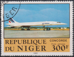 1983 Niger Air Mail ° Niger,  Mi:NE 829, Sn:NE C322, Yt:NE PA311, Luftfahrt, 200 Jahre, Concorde, Air France - Niger (1960-...)