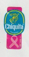 1x Fruit Label Sticker CHIQUITA Banana-bananen Panama (pink Ribbon) - Obst Und Gemüse