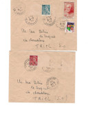 Bouniagues 2 Lettres Ordinaires Spoliées De Figurines Constat à Triel Le 1/6/1961 + Lettre De Refus D'indemnité Du 24/6 - Ramppost