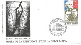 France Enveloppe1er Jour 27-9--1975 Lot De 2 30e Anni Musée De La Résistance Et Déportation Besançon 25 Doubs - 1970-1979