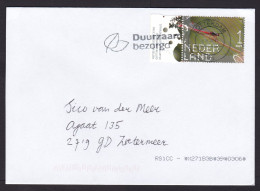 Netherlands: Cover, 2023, 1 Stamp + Tab, Small Red Damselfly, Dragonfly Insect, Animal (traces Of Use) - Briefe U. Dokumente