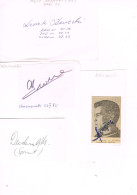 JEUX OLYMPIQUES - 4 AUTOGRAPHES DE MEDAILLES OLYMPIQUES - CONCURRENTS DE POLOGNE - - Authographs