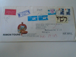 D198255   Israel Registered Expres Airmail  Cover 1989   - Tel Aviv -Yafo    Sent To Hungary - Lettres & Documents