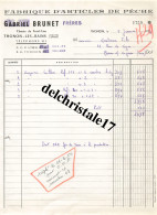 74 0006 THONON-LES-BAINS HTE SAVOIE 1954 Articles De Pêche BRUNET Frères Chemin De Froid-Lieu à M. LATOUR - Fischerei