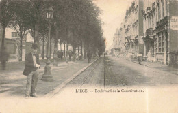 BELGIQUE - Liège - Boulevard De La Constitution - Animé  - Carte Postale Ancienne - Liege