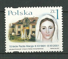 POLAND MNH ** 3715 Anniversaire De Radio MARYJA à TORUN La Vierge Marie - Neufs