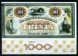 BRASILIEN Block 38, Bl.38 Mnh - Geldschein, Banknote, Billet De Banque - BRAZIL / BRÉSIL - Blocks & Kleinbögen