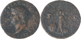 Rome - As De Néron - Tête à Gauche - Victoire Volant Avec Bouclier Inscrit SPQR - RIC.544 - 14-015 - The Julio-Claudians (27 BC To 69 AD)