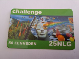 NETHERLANDS /  PREPAID /  CHALLENGE / PAINTING ATTRIBUTS /50 UNITS     /  HFL 25,-/  MINT   ** 15316** - Privé