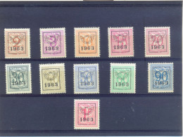 Reeks 56 PRE736/PRE746 Postgaaf ** MNH PRACHTIG - Typos 1951-80 (Chiffre Sur Lion)