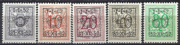 (BL54)   PRE 620/24, 5 Valeurs  ** - Typo Precancels 1951-80 (Figure On Lion)