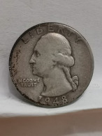 WASHINGTON QUARTER DOLLAR ARGENT 1948 PHILADELPHIE USA / SILVER 1/4 DOLLAR - 1932-1998: Washington