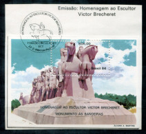 BRASILIEN Block 63, Bl.63 FD Canc. On Paper - Monumento As Bandeiras - BRAZIL / BRÉSIL - Blocks & Kleinbögen