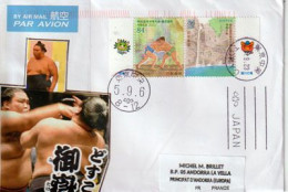 2023. Sumo, Japanese Wrestling | Japan Experience, Letter To Andorra - Storia Postale