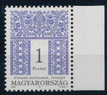 ** 1995 Magyar Népművészet (II.) ívszéli 1Ft Hátoldalra Nyomott Bélyegkép (400.000). Certificate: Glatz - Other & Unclassified