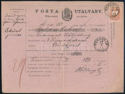 1875 Távirati Posta Utalvány 5kr Bérmentesítéssel "TEMESVÁR" - "BUDAPEST" Szép! - Other & Unclassified