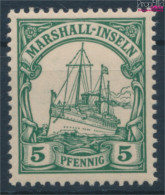 Marshall-Inseln (Dt. Kol.) 14 Mit Falz 1901 Schiff Kaiseryacht Hohenzollern (10214232 - Islas Marshall