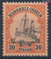 Marshall-Inseln (Dt. Kol.) 18 Mit Falz 1901 Schiff Kaiseryacht Hohenzollern (10214228 - Isole Marshall