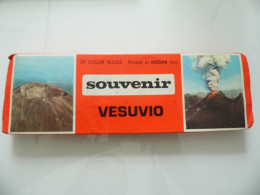 "SOUVENIR VESUVIO 24 COLOR SLIDES Printed On Kodak Film" Casa Del Giornale, Napoli Anni 1970 - Diapositives