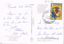 51741. Postal ESCALDES ENGOIRDANY (Andorra Española) 1977. Vistas Varias Andorra - Lettres & Documents