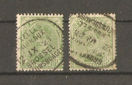 Belgique 1921 - Cob 137 Petit Lot De 2 Avec Oblitération Bilingue - Bruxelles Journaux - Brussel Nieuwsbladen - Newspaper [JO]