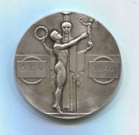 OLD AUSTRIA ATHLETICS 1949 MEDAL BY WEINBERGER SILVER PLATED!!! - Leichtathletik