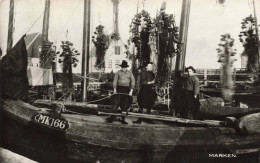 PAYS BAS - Marken - Bateau - Pêcheurs - Carte Postale Ancienne - Marken