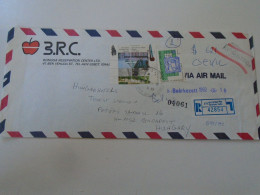 D198277   Israel   Registered Cover  Ca 1992  - Tel Aviv -Yafo    Sent To Hungary - Lettres & Documents