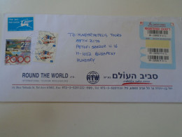 D198287  Israel  Registered Airmail  Cover  2001  - Tel Aviv -Yafo    Sent To Hungary Stamp Volley - Lettres & Documents