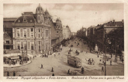 HONGRIE  - Budapest - Boulevard De Thérèse Avec La Gare De L'ouest  - Animé -  Carte Postale Ancienne - Hongrie