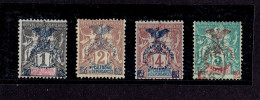 NOUVELLE CALEDONIE - N°67/69 X - N°70 OB TB - Autres & Non Classés