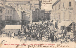 CPA 54 LUNEVILLE / PLACE SAINTJACQUES UN JOUR DE MARCHE - Autres & Non Classés