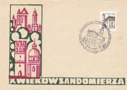 SANDOMIERZ TOWN HALL, SPECIAL COVER, 1980, POLAND - Cartas & Documentos