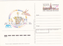 UNIVERSAL EXPOSITIONS, SEVILLA'92, PC STATIONERY, ENTIER POSTAL, 1992, RUSSIA - 1992 – Sevilla (Spain)