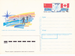 NORTH POLE, RUSSIAN ARCTIC EXPEDITION, PC STATIONERY, ENTIER POSTAL, 1988, RUSSIA - Spedizioni Artiche