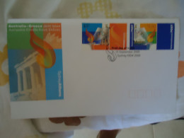 AUSTRALIA  2 FDC   OLYMPIC GAMES SYDNEY 2000  SYDNEY ATHENS   JOINT ISSUE - Verano 2000: Sydney