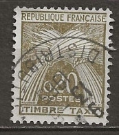 FRANCE Oblitéré 92 Type Gerbes Légende REPUBLIQUE FRANCAISE TIMBRE TAXE - 1960-.... Usados